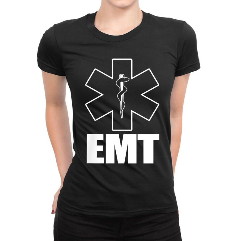 Emt Uniform Emergency Medical Technician Ladies Fitted T-Shirt by OliviaStoica | Artistshot