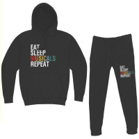 Eat Sleep Musicals Repeat Theatre Life Drama Theater Hoodie & Jogger Set | Artistshot