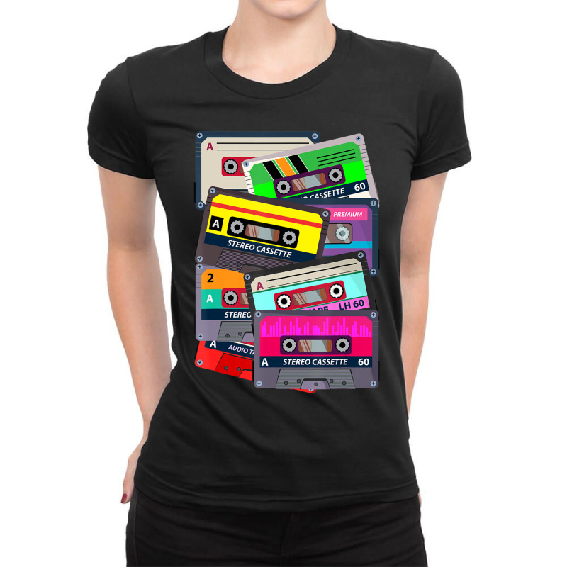 Eighties Music Lover Retro 80s Ladies Fitted T-Shirt by Kosdapen517 | Artistshot