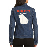 Buena Vista Georgia Usa State America Travel Georgian Atlant T Shirt Ladies Denim Jacket | Artistshot