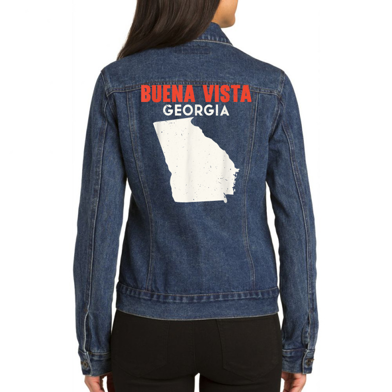 Buena Vista Georgia Usa State America Travel Georgian Atlant T Shirt Ladies Denim Jacket by cm-arts | Artistshot