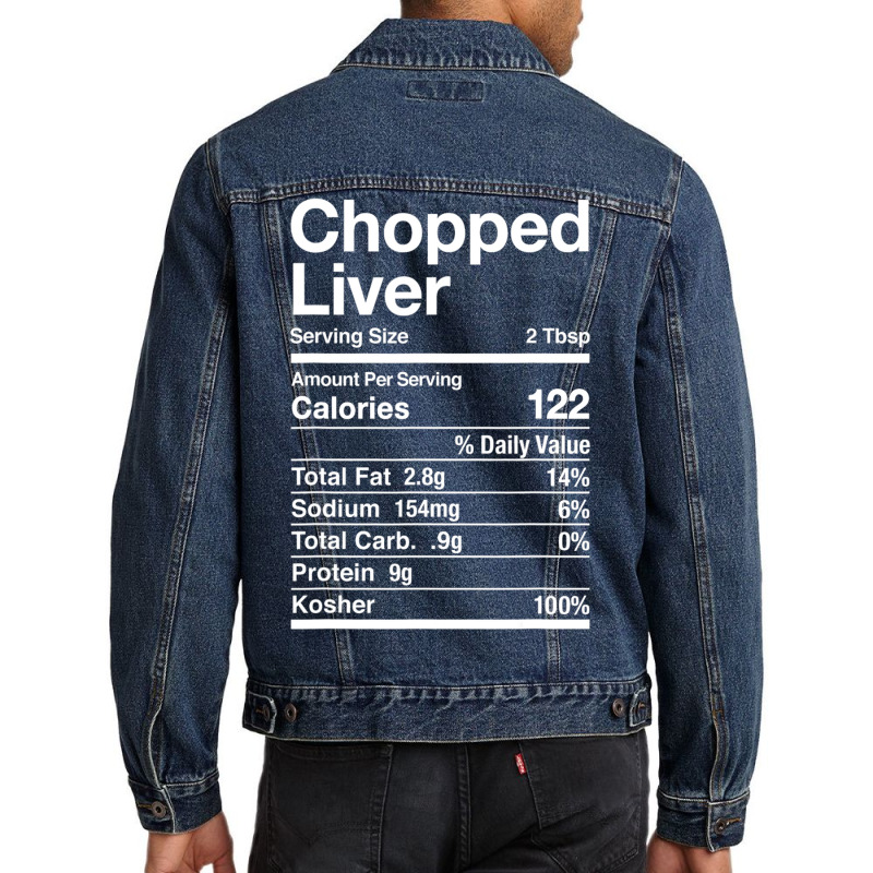 Chopped Liver Nutrition Facts Jewish Kosher Food Hanukkah Men Denim Jacket | Artistshot