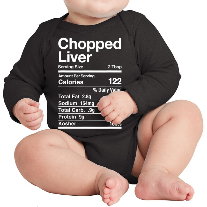 Chopped Liver Nutrition Facts Jewish Kosher Food Hanukkah Long Sleeve Baby Bodysuit | Artistshot