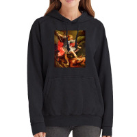 Angels Archangel Michael Defeating Satan Christian Warrior Vintage Hoodie | Artistshot