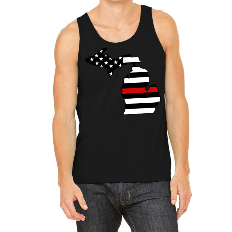 Firefighter T  Shirt Michigan Firefighter Thin Red Line T  Shirt Tank Top | Artistshot