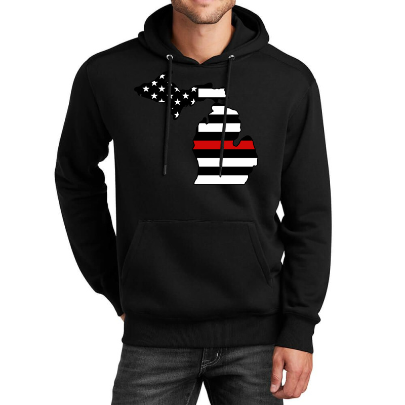 Firefighter T  Shirt Michigan Firefighter Thin Red Line T  Shirt Unisex Hoodie | Artistshot