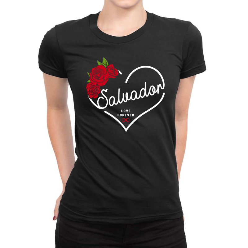 Salvador Love Forever Ladies Fitted T-Shirt by honeysuckle | Artistshot