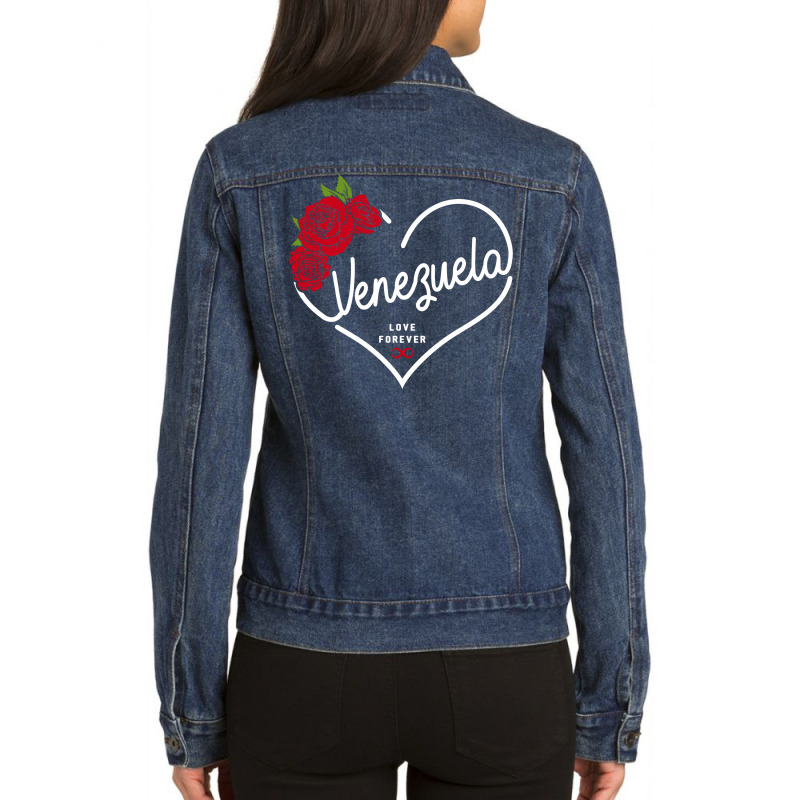 Venezuela Love Forever Ladies Denim Jacket by honeysuckle | Artistshot