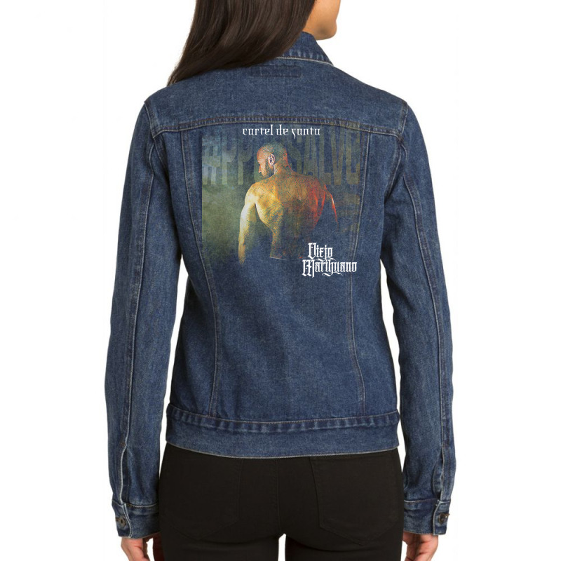 Cartel De Santa 1 Ladies Denim Jacket by cm-arts | Artistshot