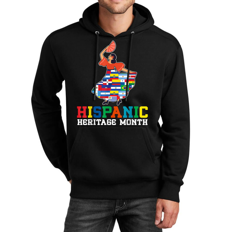 Dancing Latino Latinx Countries Flag Hispanic Heritage Month T Shirt Unisex Hoodie by hankeajrippleex5 | Artistshot