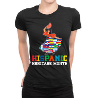 Dancing Latino Latinx Countries Flag Hispanic Heritage Month T Shirt Ladies Fitted T-shirt | Artistshot