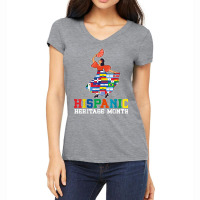 Dancing Latino Latinx Countries Flag Hispanic Heritage Month T Shirt Women's V-neck T-shirt | Artistshot