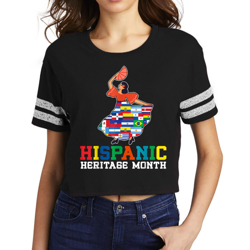 Dancing Latino Latinx Countries Flag Hispanic Heritage Month T Shirt Scorecard Crop Tee by hankeajrippleex5 | Artistshot