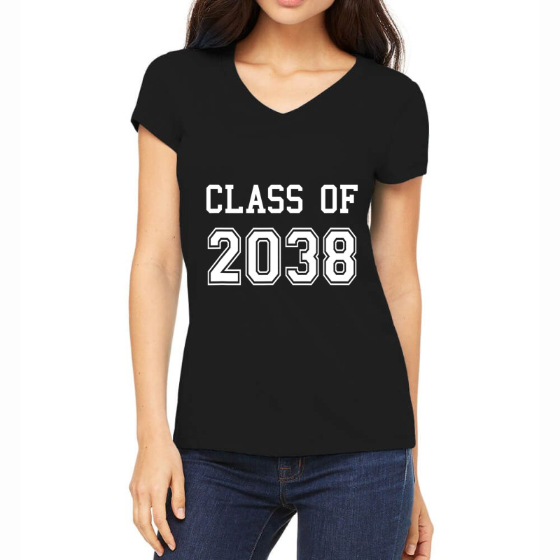 Class Of 2038 Graduation School Future Graduate Women's V-Neck T-Shirt by kentuckykonpha9 | Artistshot