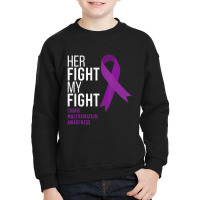 Her Fight Is My Fight Chiari Malformation Awareness Ribbon Youth Sweatshirt | Artistshot