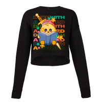 Duck With A Sword Cute Design Cropped Sweater | Artistshot