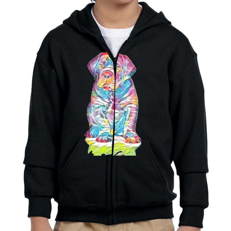 Labrador Retriever Youth Zipper Hoodie by Kemnabi | Artistshot