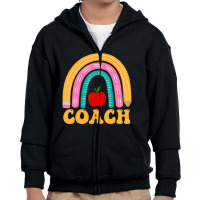 Coach Rainbow Pencil Apple Women Back To School Appreciation Youth Zipper Hoodie | Artistshot