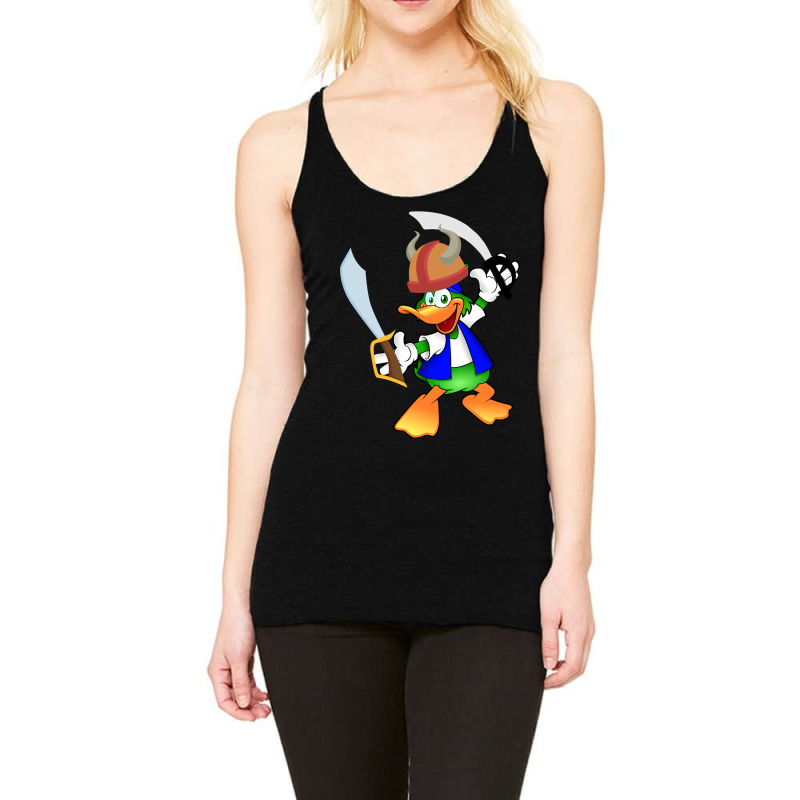 Duck With A Sword Funny 2022 Racerback Tank by cm-arts | Artistshot