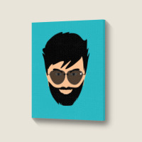 Bearded Face Portrait Canvas Print | Artistshot