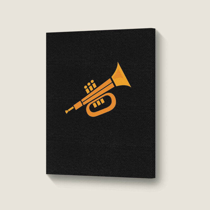 Vector Trumpet Illustration Portrait Canvas Print | Artistshot