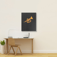 Vector Trumpet Illustration Portrait Canvas Print | Artistshot