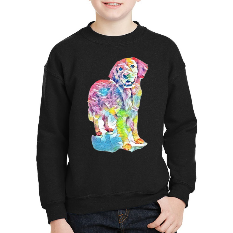 Golden Retriever Youth Sweatshirt by Kemnabi | Artistshot