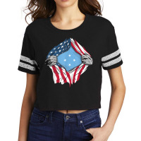 Micronesian American Blood Inside Me   Country Flags T Shirt Scorecard Crop Tee | Artistshot