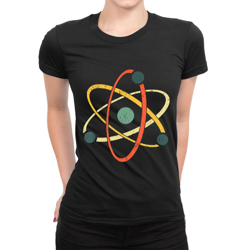 Cool Atom Art Men Women Biology Physics Chemistry Teacher Ladies Fitted T-Shirt by kentuckykonpha9 | Artistshot