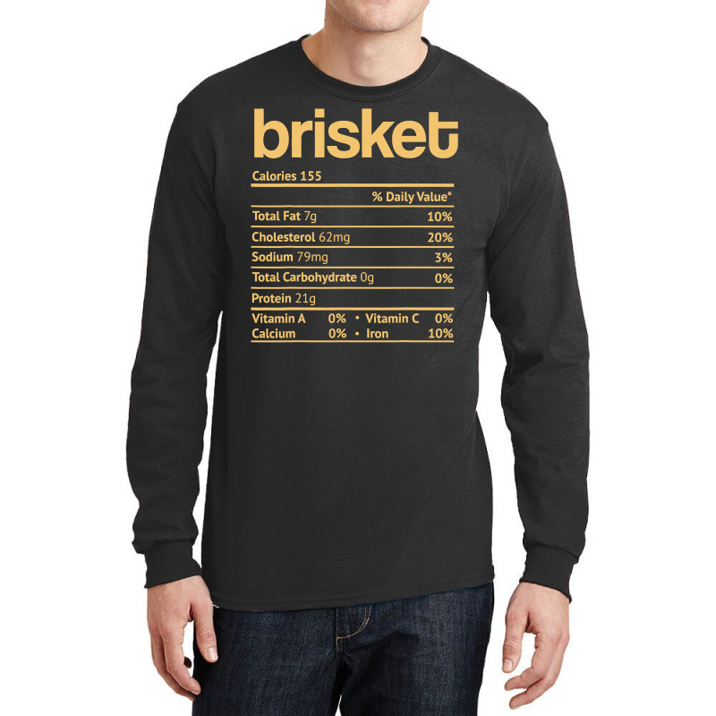 Brisket Nutrition Facts Funny Thanksgiving Jewish Hanukkah Long Sleeve Shirts | Artistshot