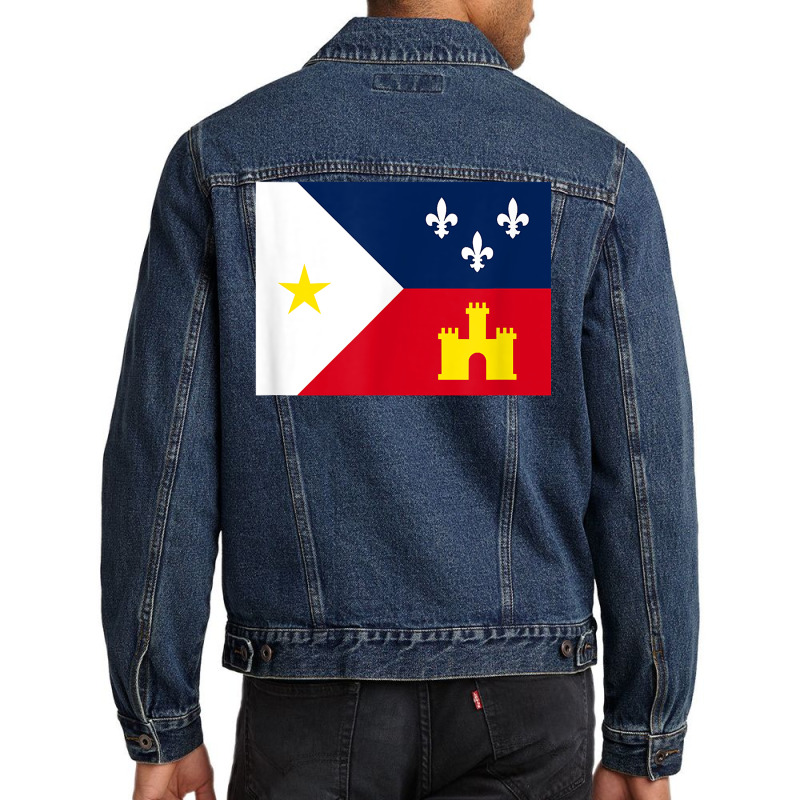 Acadiana Louisiana Flag T Shirt Men Denim Jacket | Artistshot