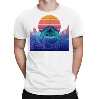 Aligator Snapping Turtle Vaporwave Landscape Reptile Lover T Shirt T-shirt | Artistshot