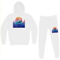 Aligator Snapping Turtle Vaporwave Landscape Reptile Lover T Shirt Hoodie & Jogger Set | Artistshot