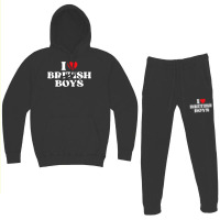 Funny I Love British Boys I Red Heart British Boys Britain T Shirt Hoodie & Jogger Set | Artistshot