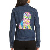 Foxtails In A Dog's Throat Ladies Denim Jacket | Artistshot