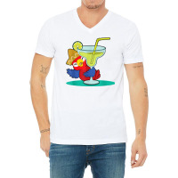 Tropical Summer Vacation Birds Parrots Drinking Margarita T Shirt V-neck Tee | Artistshot