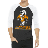 Vintage Tennessee Vols Mascot - Front And Back Design 3/4 Sleeve Shirt | Artistshot