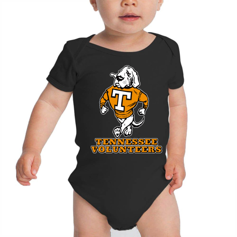 Vintage Tennessee Vols Mascot - Front And Back Design Baby Bodysuit by cm-arts | Artistshot