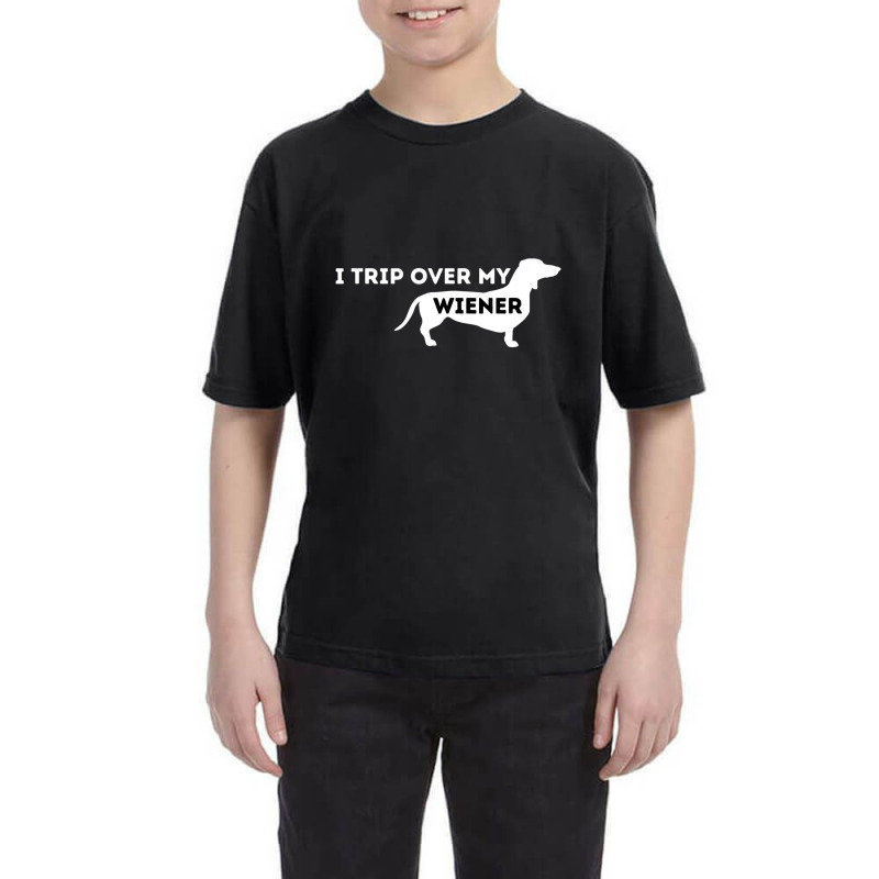 I Trip Over My Wiener Dachshund Lover Badger Dog Youth Tee | Artistshot