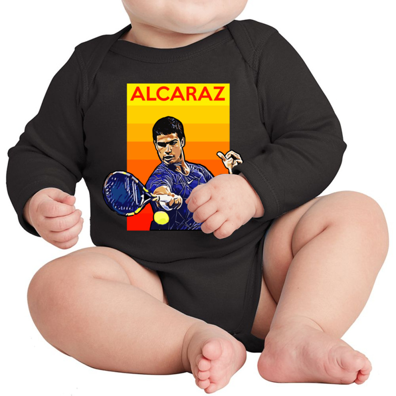 Carlos Alcaraz Tennis Champion Long Sleeve Baby Bodysuit by cm-arts | Artistshot