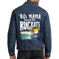 Mademark X Rugrats 80s Mama Raising Her Rugrats Full Gang Men Denim Jacket | Artistshot