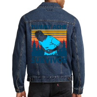 Vintage Tummy Ache Survivor Men Denim Jacket | Artistshot