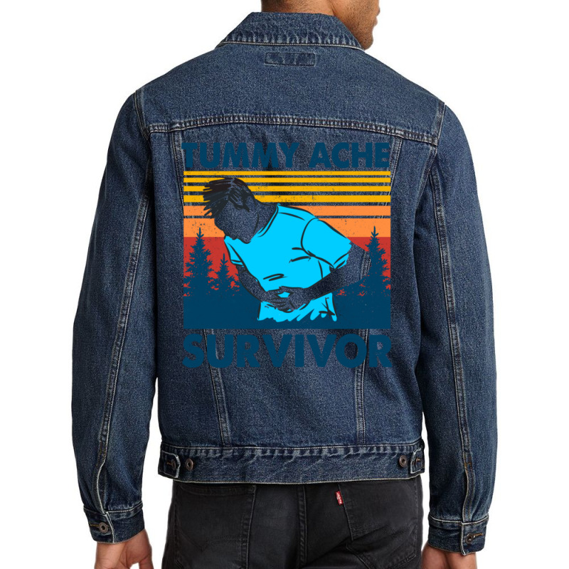 Vintage Tummy Ache Survivor Men Denim Jacket | Artistshot