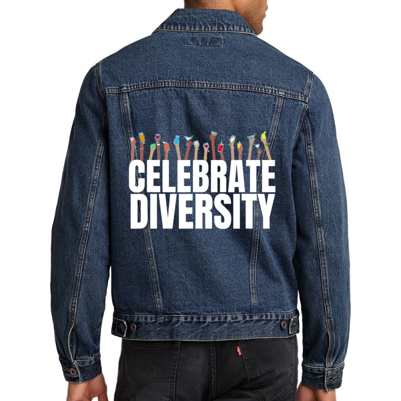 Drinking Shirts Celebrate Diversity For Bartender Men Denim Jacket | Artistshot