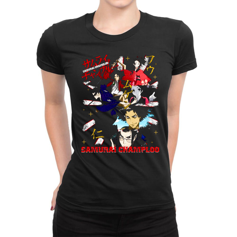 Samurai Champloo, Mugen Poster, Samurai Champloo Vintage, Samurai, Cha Ladies Fitted T-Shirt by SHOPOOOSS | Artistshot