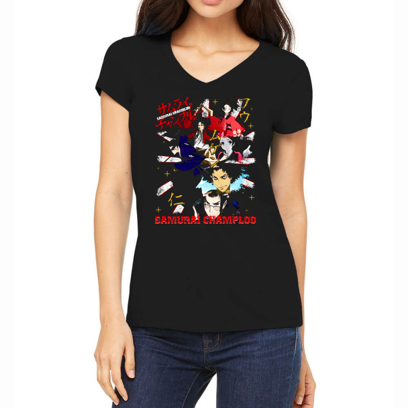 Samurai Champloo, Mugen Poster, Samurai Champloo Vintage, Samurai, Cha Women's V-Neck T-Shirt by SHOPOOOSS | Artistshot