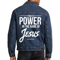 Christian Place Faith In Jesus Christ Men Denim Jacket | Artistshot