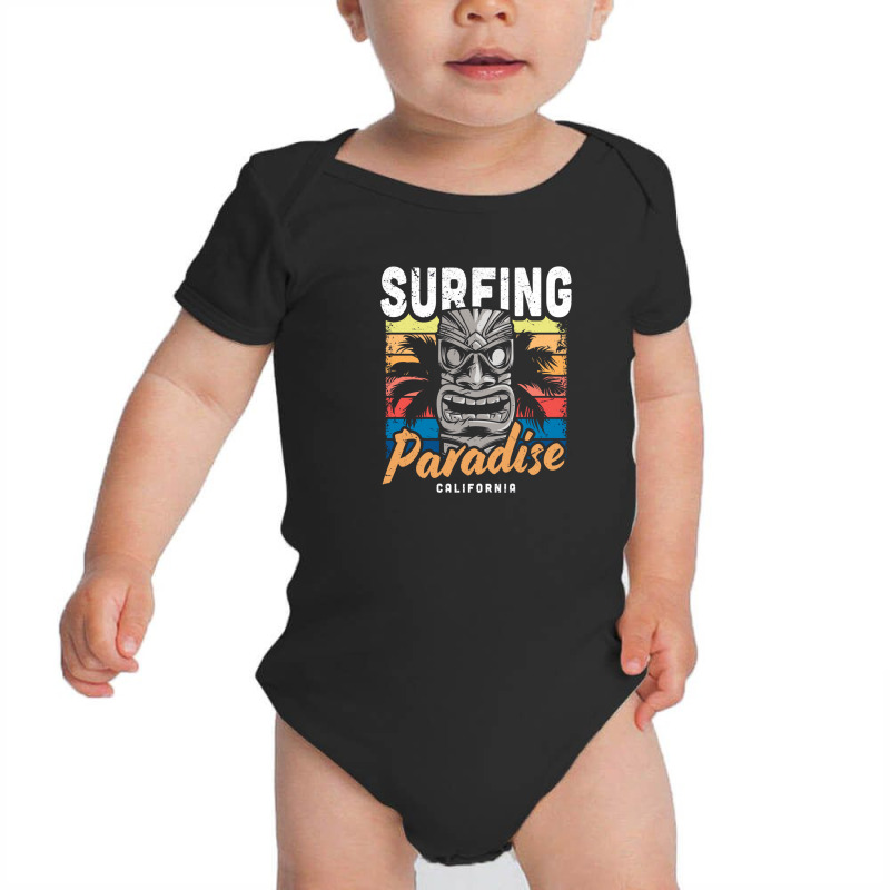 Surfing Paradise California Baby Bodysuit by Disgus_Thing | Artistshot