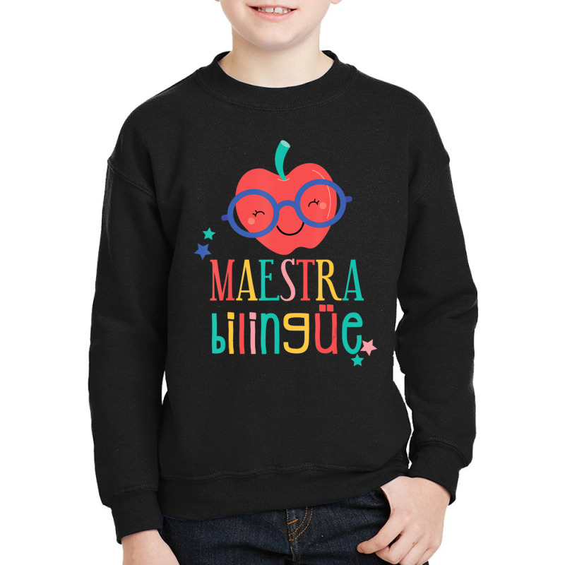 Cute Maestra Bilingue Bilingual Teacher Youth Sweatshirt by kentuckykonpha9 | Artistshot