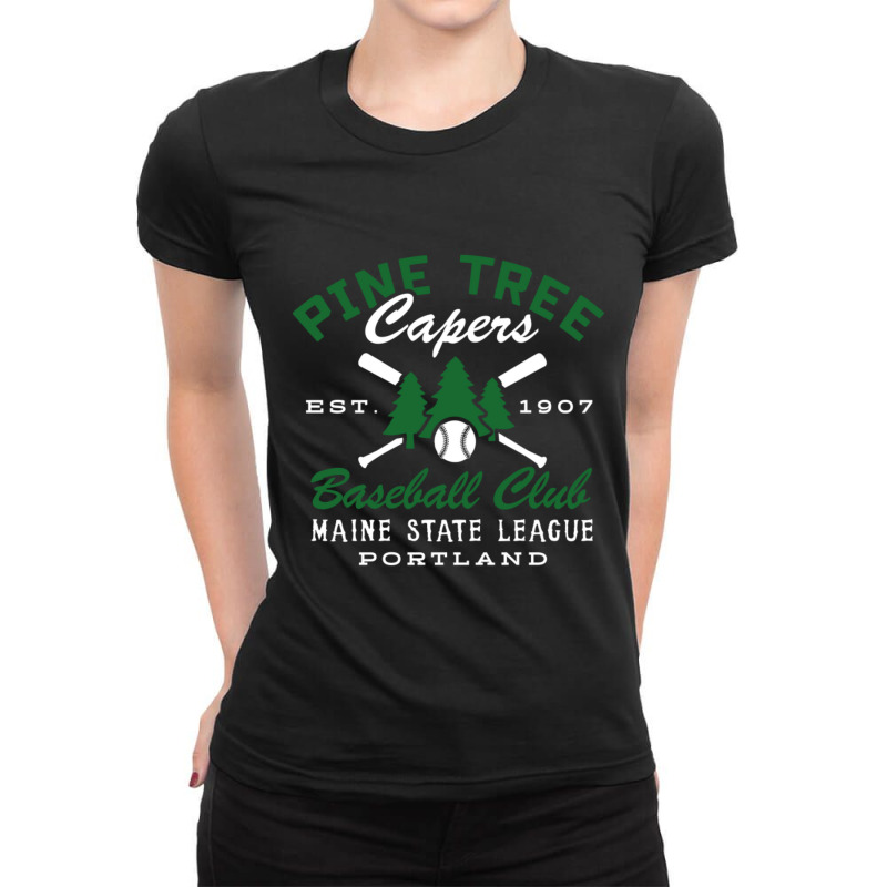 Pine Tree Capers Ladies Fitted T-Shirt by Kanjolen689 | Artistshot